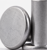 Rivets en acier inoxydable à tête ronde pleine, zingués, grade 4.8/8.8, norme ISO, fixation métallique, taille personnalisée, vente en gros directe usine OEM