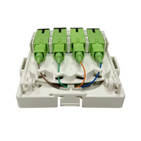 Boîte de façade FTTH pour prise murale à fibre optique Dinrail 4 ports 8 cœurs Lc Apc Dx