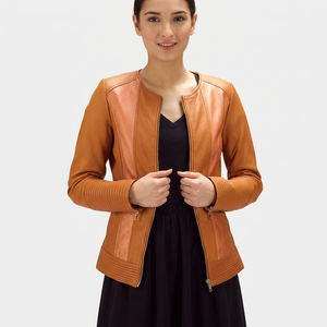 Chaqueta de Cuero Original para Mujer - Sensación Premium, Transpirable y de Ajuste Versátil |   Chaqueta de Invierno para Uso Diario - Product Image 1