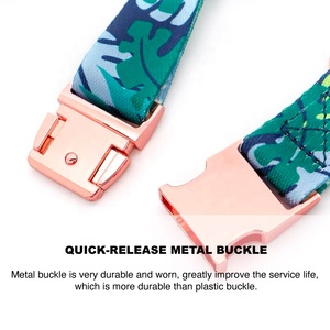 Collar personalizado con patrón floral para perros con etiqueta de identificación de nombre grabada personalizada para perros pequeños y grandes - Product Image 2