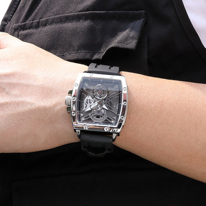 Men's sports watch, skeleton design, luminous, <b>waterproof</b> quartz <b>wristwatch</b> - Product Image 2