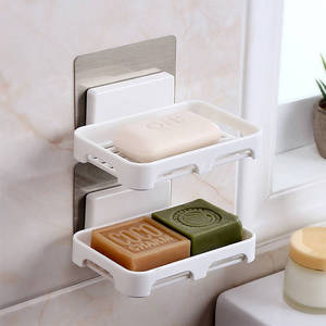 Paste Drain Creative <b>Soap</b> <b>Holder</b> Box Wall-mounted <b>Soap</b> Dish Plastic Home Daily Punch-free Bathroom Shelf <b>Soap</b> Box - Product Image 4