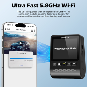 กล้องติดรถยนต์ 4K UHD เลนส์คู่ บันทึกวิดีโอ พร้อม WiFi ในตัว กล้องบันทึกภาพในรถยนต์ Sony IMX675 มองเห็นในเวลากลางคืน พร้อม G-Sensor GPS ระบบตรวจจับการจอด 24 ชม. ควบคุมผ่านแอพ - Product Image 2