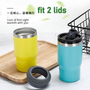 Enfriador de botellas y latas de cerveza SilverJet de 14 oz, de acero inoxidable y aislado, con 2 tapas, para usar en el coche, el hogar, la oficina o como regalo. - Product Image 6