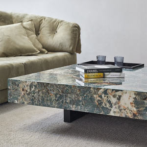 Muebles de Sala de Estar Modernos Italianos de Lujo, Mesa de Centro Cuadrada de Metal Personalizable, Ecológica y de Venta Caliente - Product Image 4
