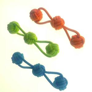 Sekiz karakter çift topları eğitim oyuncak köpekler için tenis tarzı çevre dostu Pet oyuncak ile dayanıklı pamuk halat - Product Image 2