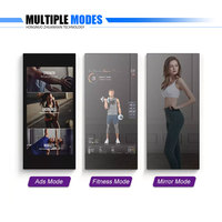 Espejo de Ejercicio Inteligente LCD de 43 Pulgadas, Pantalla Táctil Interactiva, Ultra Delgado, Espejo Mágico para Entrenamiento, Entrenador de Video