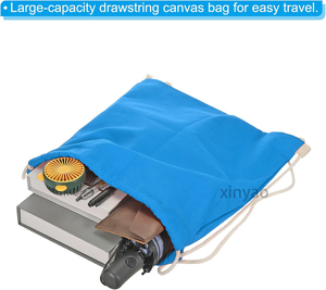 <strong>Custom</strong> Logo Printed Soft Organic Canvas Cotton <strong>Drawstring</strong> <strong>Bags</strong> with Recyclable Gift Tie Packaging for Dust Removal Storage <strong>Bag</strong> - Product Image 3