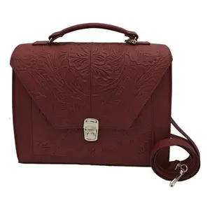Sac fourre-tout Fana en cuir de vachette fait main, motif animalier, poignée unique en forme de croix, élégant sac à main de soirée pour femme - Product Image 4