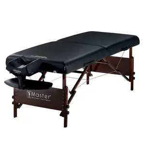 Master Del Ray Manufacture Portable High Quality Lightweight Folding Wooden Massage Therapy Table Tattoo Table Massage Bed