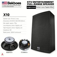 Haut-parleur pleine gamme 2 voies Bekboes X Series 10 pouces pour KTV, bar, scène et audio domestique