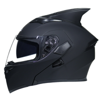 Casques de moto Bluetooth avec logo personnalisé, double visière, légers, casques intégraux rabattables pour moto
