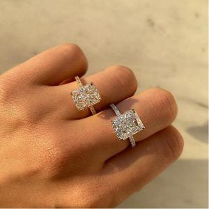 خاتم فضي للنساء بيرل أسود الفولاذ المقاوم للصدأ مجموعات الخطبة تصميم الأحجار الكريمة إصبع <span class=keywords><strong>2</strong></span> قيراط شبه جبل حلقة - Product Image 5