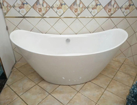BESMA Baignoire de luxe moderne autoportante en acrylique pour adultes avec fonction de trempage Garantie de 3 ans Conception de forme de chaussure