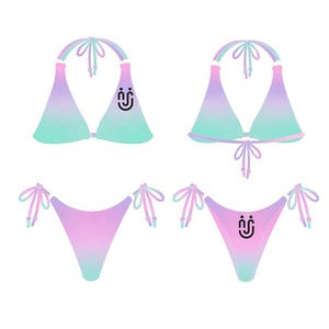 JSN148C Maillot de bain vendeur marque privée logo personnalisé imprimé marque Bikini ensemble maillot de bain pour femmes maillot de bain design Bikini - Product Image 2