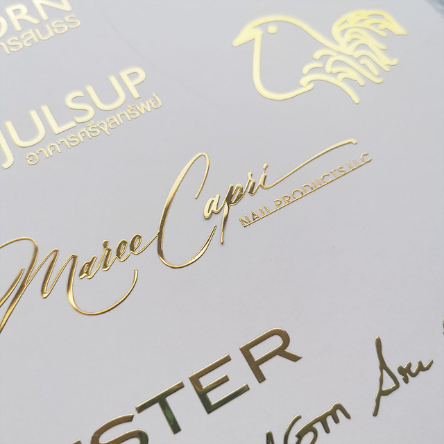 Custom Logo Printed Transfer  Metal Nickel 3d Sticker Self Adhesive Luxury Heat Gold Nickel Sticker Logo Label