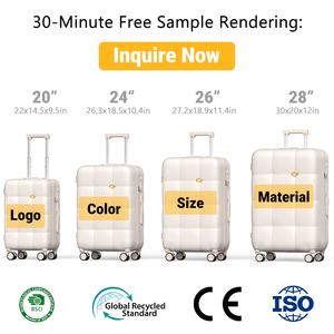 Maleta de Viaje Rígida de PC de 20'' Personalizada de Fábrica con Ruedas Giratorias, Candado TSA, Ligera, para Viajes - Product Image 3