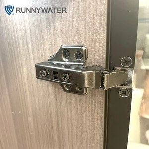 مفصلات هيدروليكية غير مرئية رمادية اللون لإطارات الألمنيوم، مفصلات أبواب مخفية للخزائن مع إغلاق ناعم - Product Image 3