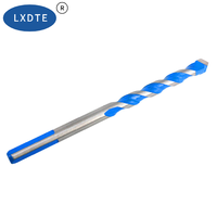 Foret antidérapant LXDTE à revêtement bleu, queue triangulaire, pointe en carbure pour perceuse électrique sans fil