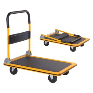 Chariot à plateforme en acier à quatre roues, capacité 150 kg/300 kg, pour le transport et le rangement facile, idéal pour les outils, OEM - Ventes Flash - Product Image 1