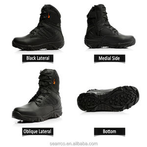 Bottes tactiques militaires montantes pour hommes Delta Desert imperméables respirantes écologiques anti-odeurs 100% polyester chaussures de randonnée - Product Image 4