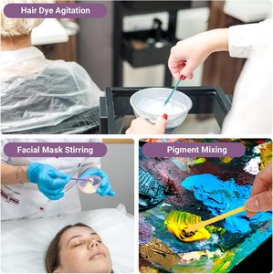 Bâtonnets mélangeurs réutilisables en <span class=keywords><strong>silicone</strong></span>, pour la résine, la peinture, la création de gobelets à paillettes, les arts, l'artisanat, les bâtonnets pour mélanger les masques faciaux - Product Image 4