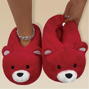 Neue Plüsch Teddybär Indoor Schuhe Fuzzy Custom ized Teddybär Puppe Schuhe Winter Home Hausschuhe Teddybär Haus Schuhe - Product Image 6
