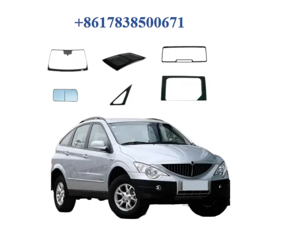 SSANGYONG ACTYON 5D SUV 2006-รถอัตโนมัติกระจกด้านหน้ากระจกประตูหน้าต่างหน้าต่างด้านหลังสามเหลี่ยมประกอบไตรมาสซันรูฟ