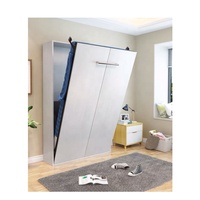 Lit mural en bois pliant Horizontal caché lits muraux meubles de chambre à coucher Murphy Queen taille unique lit de rangement moderne