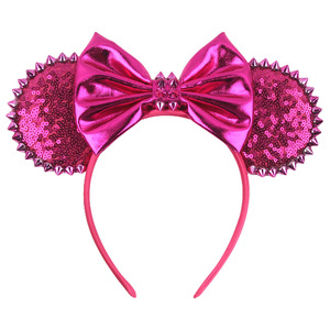 Diadema de Orejas de Ratón con Alas de Murciélago y Brillo de Halloween, Lazo de Telaraña Naranja, para Niños, Cosplay, Festival de Fantasmas, Parque Temático, Accesorio para el Cabello - Product Image 6