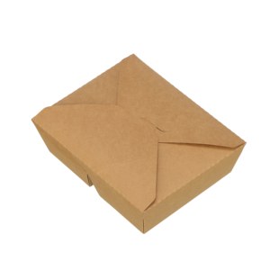 Caja de Comida para Llevar de Papel Kraft de 2 Compartimentos, Contenedor Desechable para Alimentos, Caja de Almuerzo de Papel Impresa Personalizada para Restaurante - Product Image 4