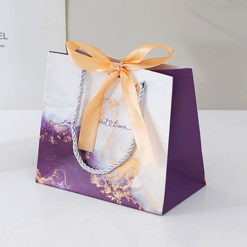 Purple Marble+Single Color Ribbon
