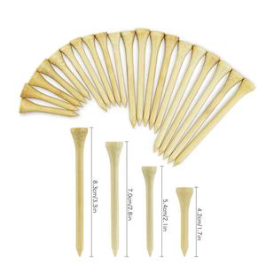 प्राकृतिक बांस गोल्फ टीज़ वैयक्तिकृत 42 54 70 83 मिमी कस्टम लोगो बांस लकड़ी गोल्फ टीज़ - Product Image 1