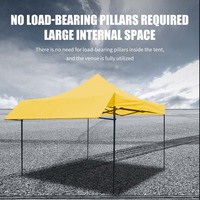 Gazebo Plegable Resistente al Agua y a los Rayos UV, con Estructura de Acero y Toldo de Poliéster, Móvil, para Exteriores, Directo de Fábrica