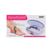Set Pemoles Kuku Elektrik Mini Profesional Portabel 5-in-1 4-Kecepatan Frekuensi Tinggi, Alat Pengikir dan Penghalus Gel untuk Manikur Pedikur 5