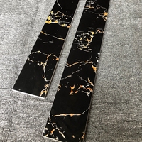 Carreaux en porcelaine à friser, 30x80x11cm, design de marbre, bordure remplie pour décoration de la maison