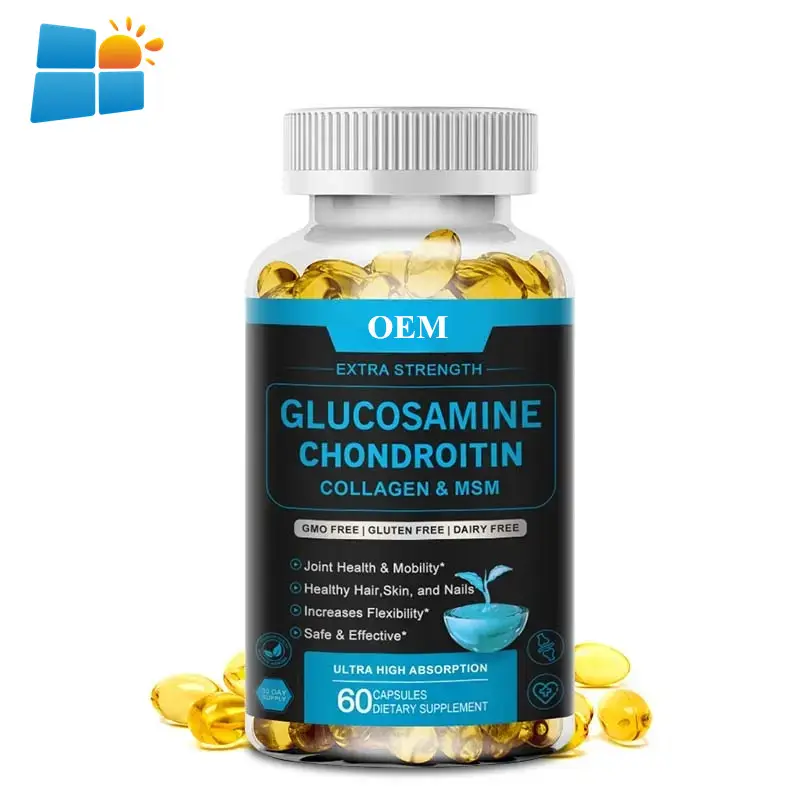 Oem/ODM/OBM Glucosamine Chondroitin MSM Softgel viên nang cải thiện mật độ xương cho doanh hỗ trợ & sức khỏe