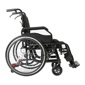 KSM-201 Lightweight Foldable Manual Wheelchair for Adults with 30 Lbs Aluminum <b>Frame</b> and Durable Rear Wheels for Daily Mobility - Product Image 1