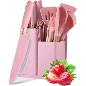 Popular 19Pcs Kitchen Utensils Set <b>Silicone</b> Spatula Ladle Cooking Utensil With Holder - Product Image 1