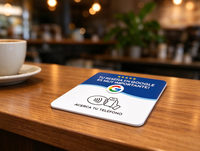 Autocollant NFC Google Review One Tap, carte de commentaires multilingue pour café, restaurant, bar, hôtel, commerce de détail, retour d'expérience client