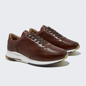 <span class=keywords><strong>Zapatillas</strong></span> deportivas de cuero transpirables para hombre, informales, a la moda, con cordones - Product Image 1