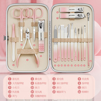 Ensemble coupe-ongles en acier inoxydable super mignon 7/10/11/16/18 pièces Sakura rose Matcha vert Portable manucure pédicure Kit pour la maison