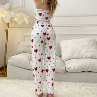 Conjunto de Pijama de Verano para Mujer, Cintura Elástica, Camiseta sin Mangas y Pantalones Cortos, Ropa de Dormir de 2 Piezas