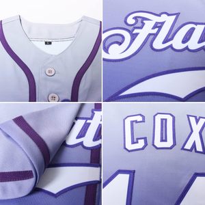 Camiseta de Béisbol Personalizada con Degradado, Unisex, Absorbente de Humedad, Nombre del Equipo Sublimado, Número y Nombre Cosidos, Uniforme Deportivo - Product Image 5