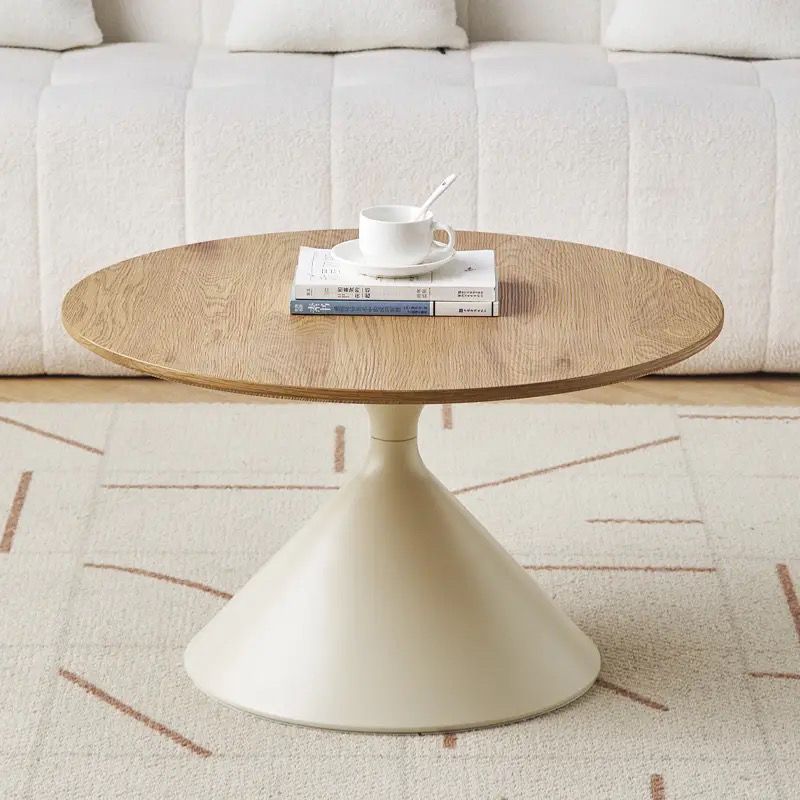 Warm white base with wood grain tabletop (Large size 70)