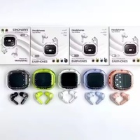 Écouteurs sans fil Air Max, écran tactile intelligent, contrôle du volume, égaliseur, multilingue, jeu, étanche IPX-7, 3-5 heures d'autonomie