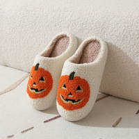 Pantoufles d'hiver pour femme en EVA légères, motifs Halloween, dessin animé, crâne, citrouille, fantôme, renne, bonhomme de neige, Noël