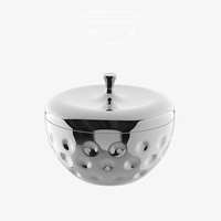 Bocal de rangement en acier inoxydable de style européen Boîte de rangement créative pour table à café en métal pour collations Seau à glace pour bonbons pour la fête