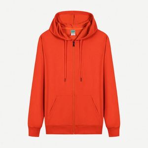 Vente en gros de sweats à capuche zippés pour hommes en coton uni, avec impression de logo personnalisé, épais, style streetwear et coupe oversize - Product Image 4