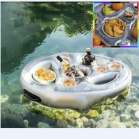 Nouveau plateau de boissons gonflable barre de service de salade de fruits flottante écologique pour la natation, le spa